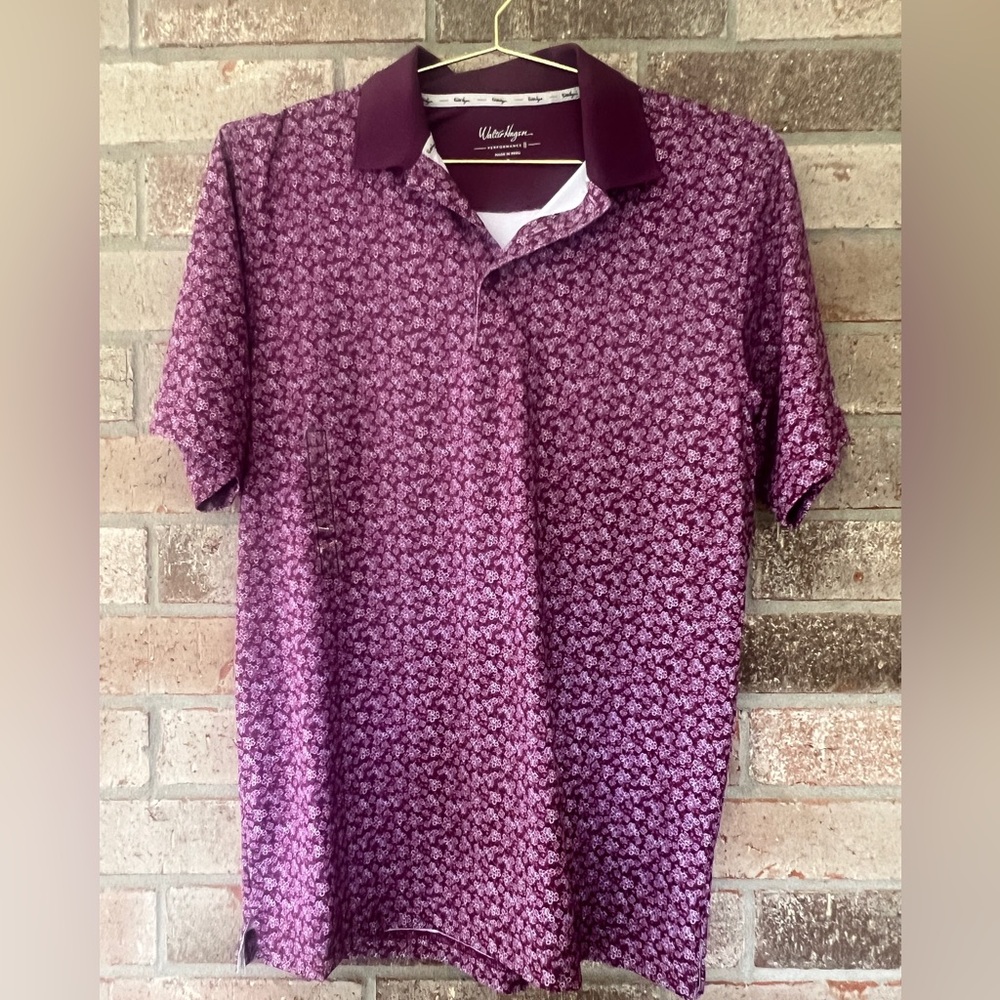 Walter Hagen Purple Patterned Men's Polo Shirt